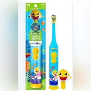 🆕Baby Shark Kids Electric Toothbrush - Blue and Yellow 3PC Bundle 🆕